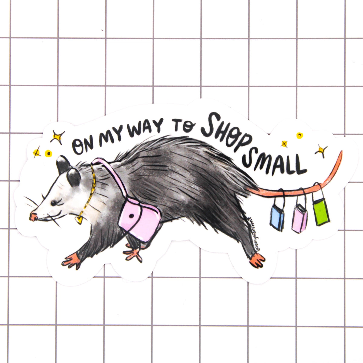 Amy Hartelust Art & Illustration - Vinyl Sticker - Shop Small Possum