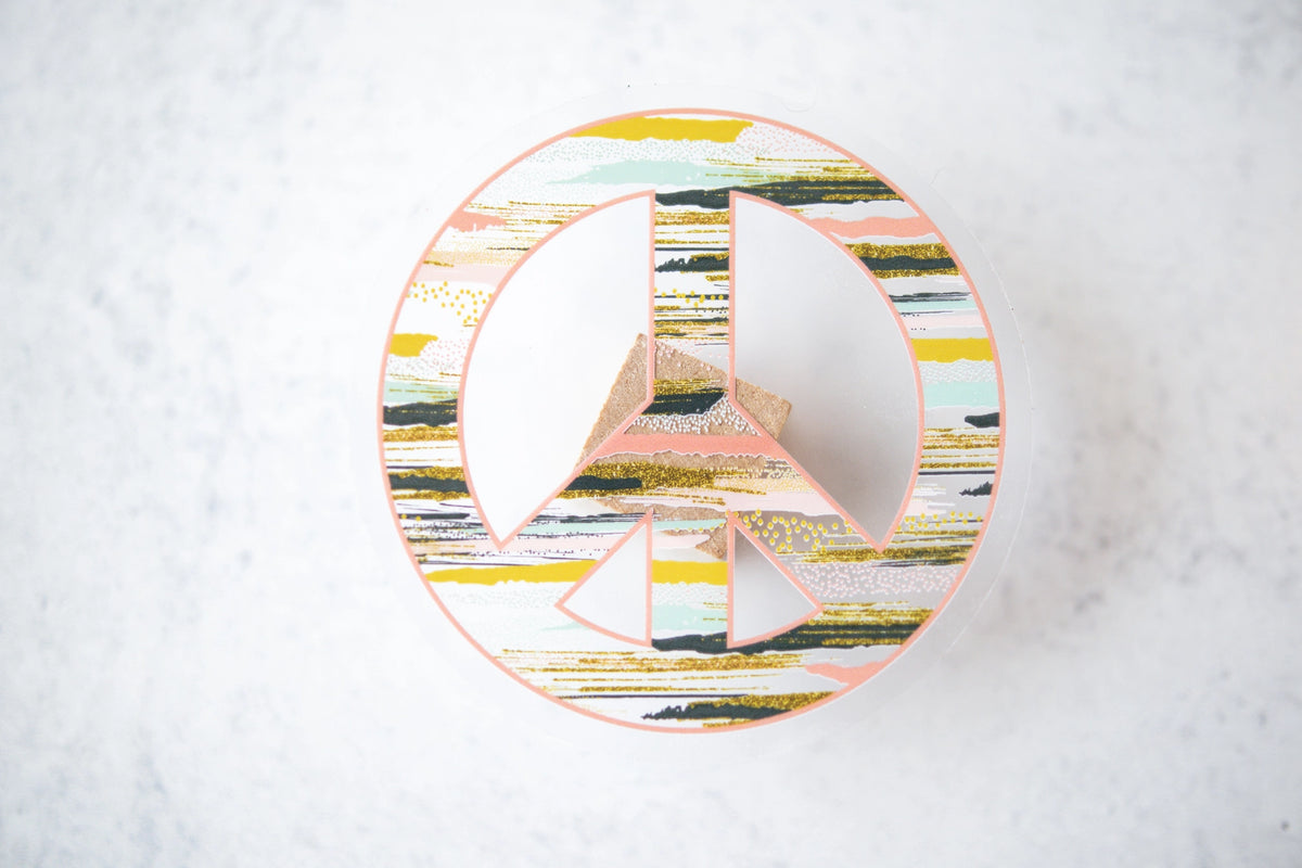 Savannah and James Co - Vinyl Sticker - Multi Color Peace Sign