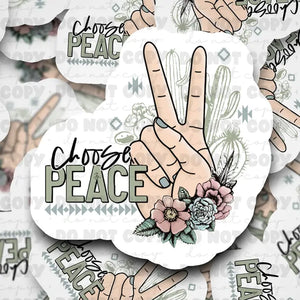 It's Transfer Time - Die Cut Sticker - Choose Peace