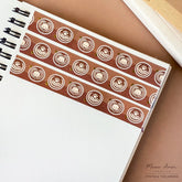 Meow Amor Creative Washi Tape - Dark Roast Coffee Cats Gold Foil