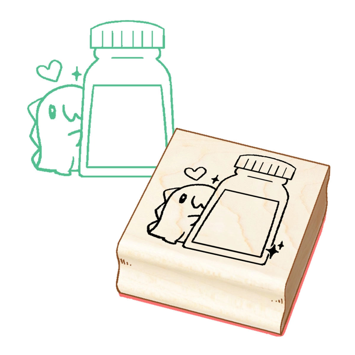 Sakuradragon - An Itty Bitty Bottle Wooden Stamp