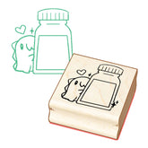 Sakuradragon - An Itty Bitty Bottle Wooden Stamp