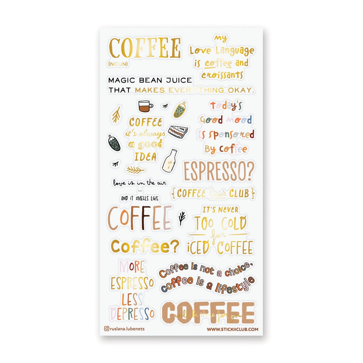 STICKII Sticker Sheet - Espresso Yourself