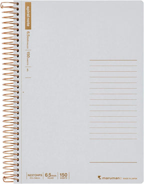 Maruman Notebooks A5 Spiral Note - 150 Sheets Lined Grey