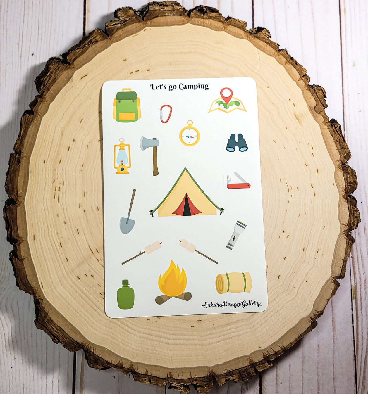 Sakura Design Gallery - Vinyl Stickers - Let's Go Camping