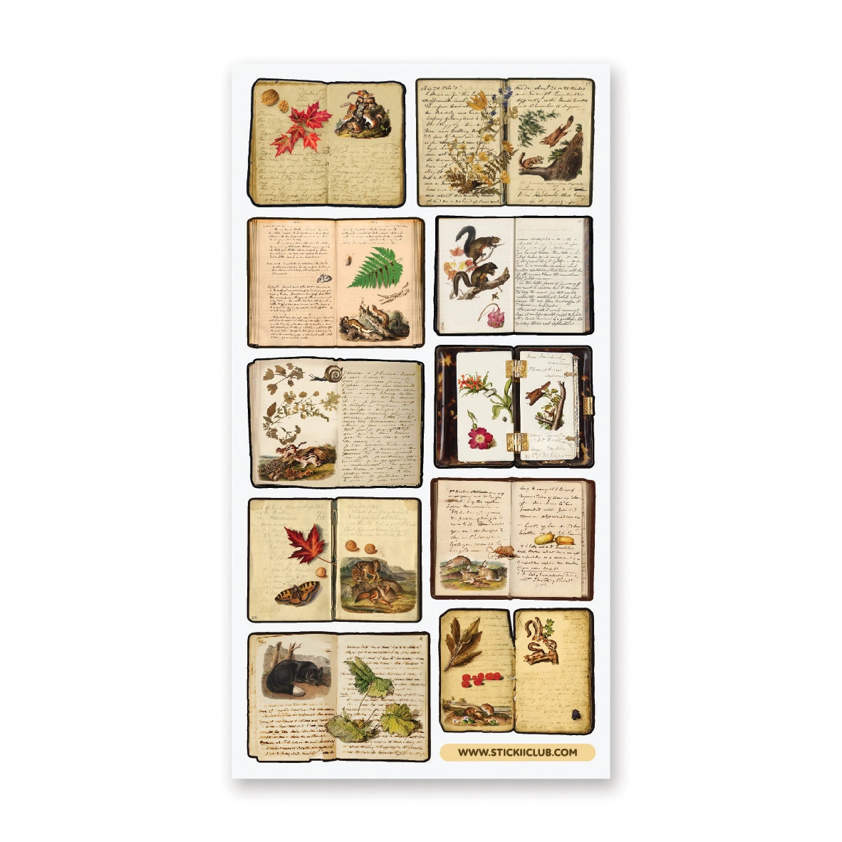 STICKII Sticker Sheet - Woodland Journals
