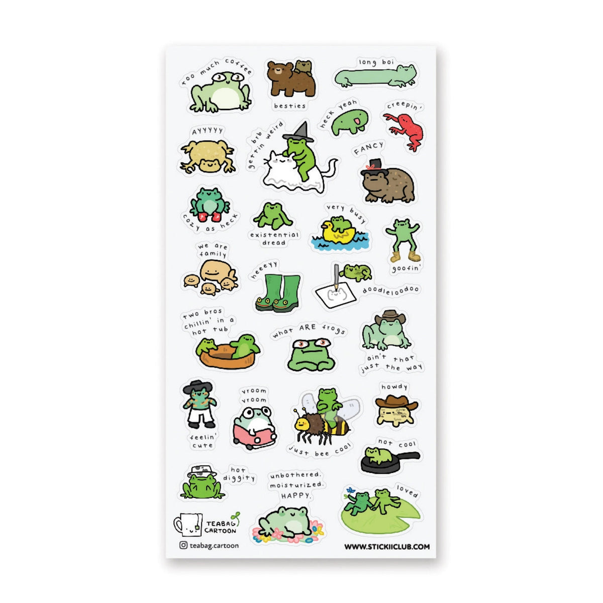 STICKII Sticker Sheet -  What are Frogs? #2