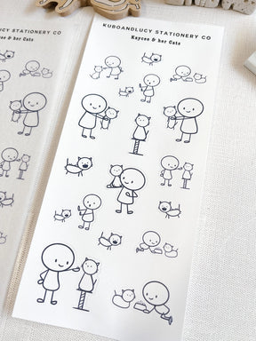 Kuboandlucy Stationery Co. - Kaycee & Her Cats Sticker Sheet