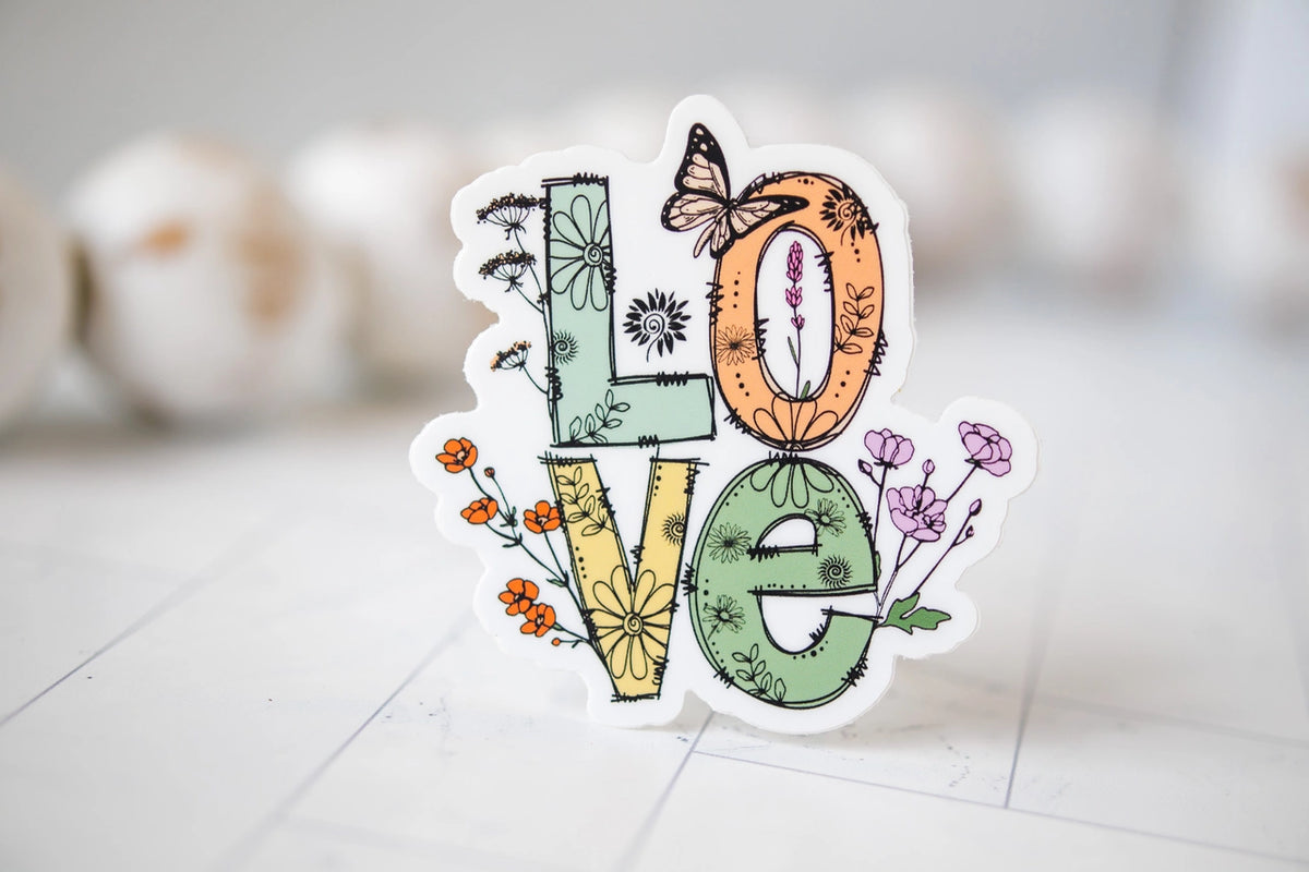 Savannah and James Co - Vinyl Sticker - Love Floral