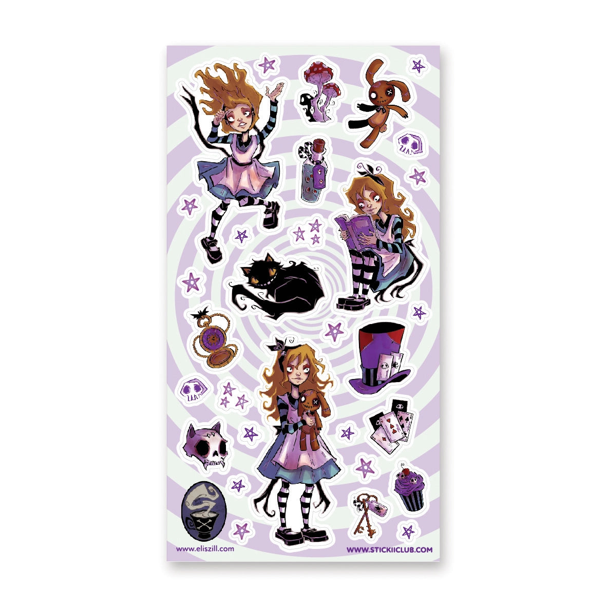 STICKII Sticker Sheet - Alice in Stickerland