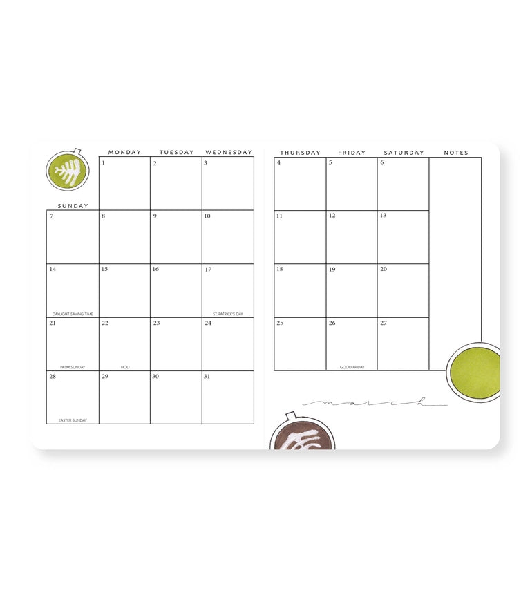 Linda Tong Planners - 2027 Monthly Planner - Cherry Blossom