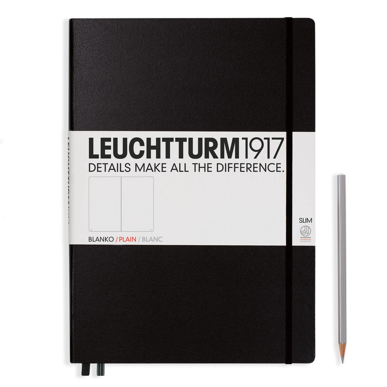 Leuchtturm1917 A4+ Master Slim Journal - Black