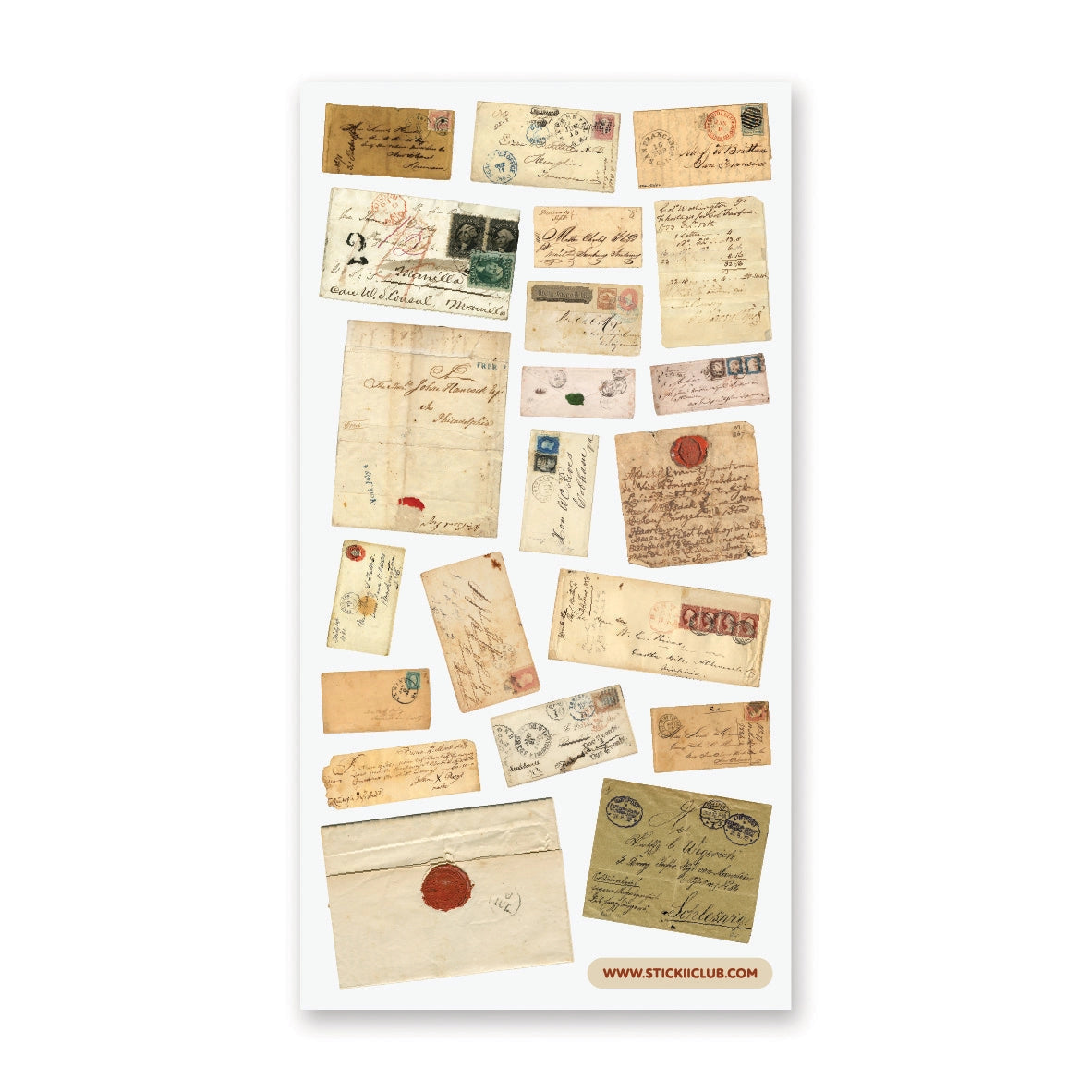 STICKII Sticker Sheet - Antique Letters