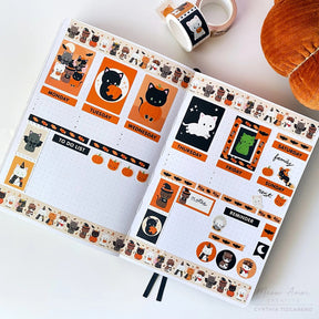 Meow Amor Creative - Cats Halloween Parade Planner Sticker Kit