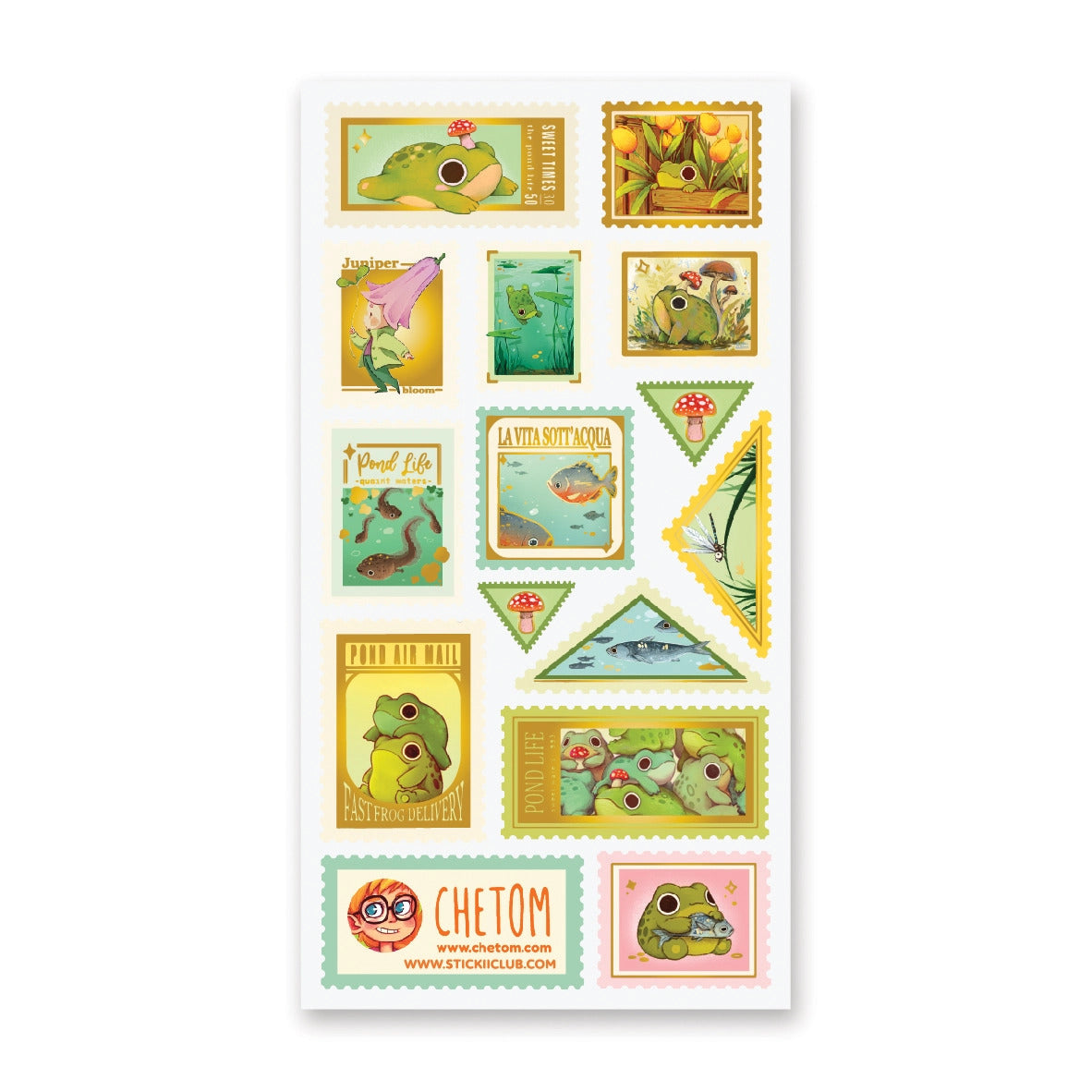 STICKII Sticker Sheet - The Pond Life Stamps