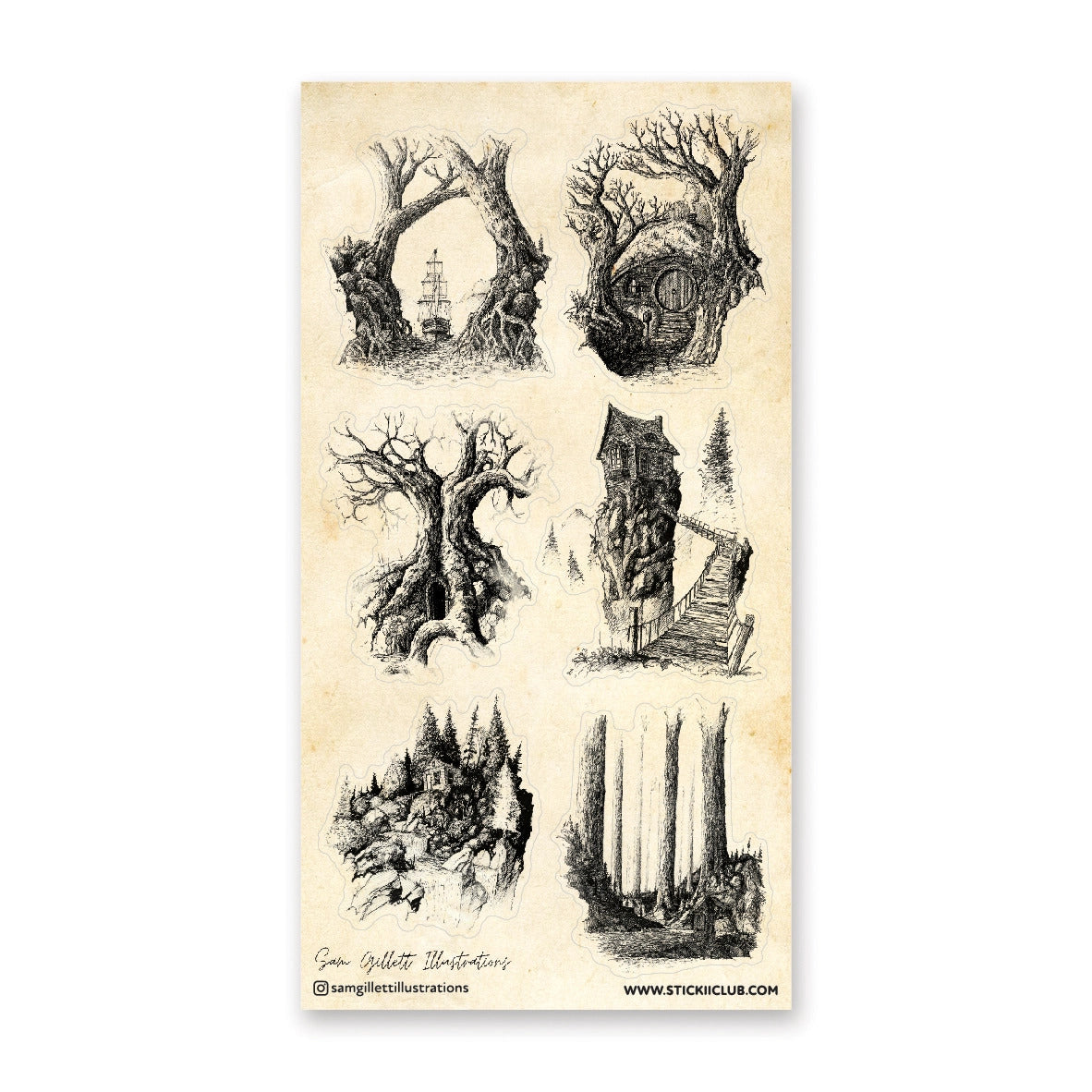 STICKII Sticker Sheet - Fantasy Forest