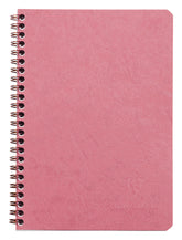 Clairefontaine Basics A5 Side Wirebound Notebook With Pockets- Rose Lined