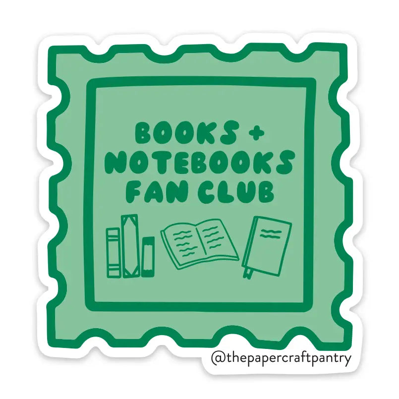 The Paper + Craft Pantry Vinyl Sticker - Books + Notebooks Fan Club