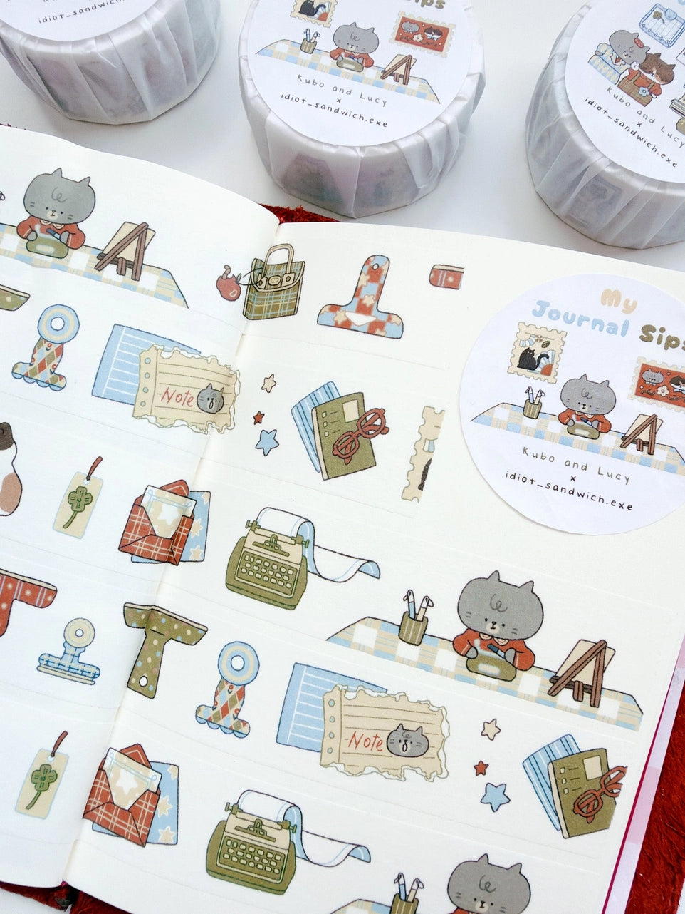 Kuboandlucy Stationery Co. - Idiot Sandwich My Journal Sips Washi Tape V.3