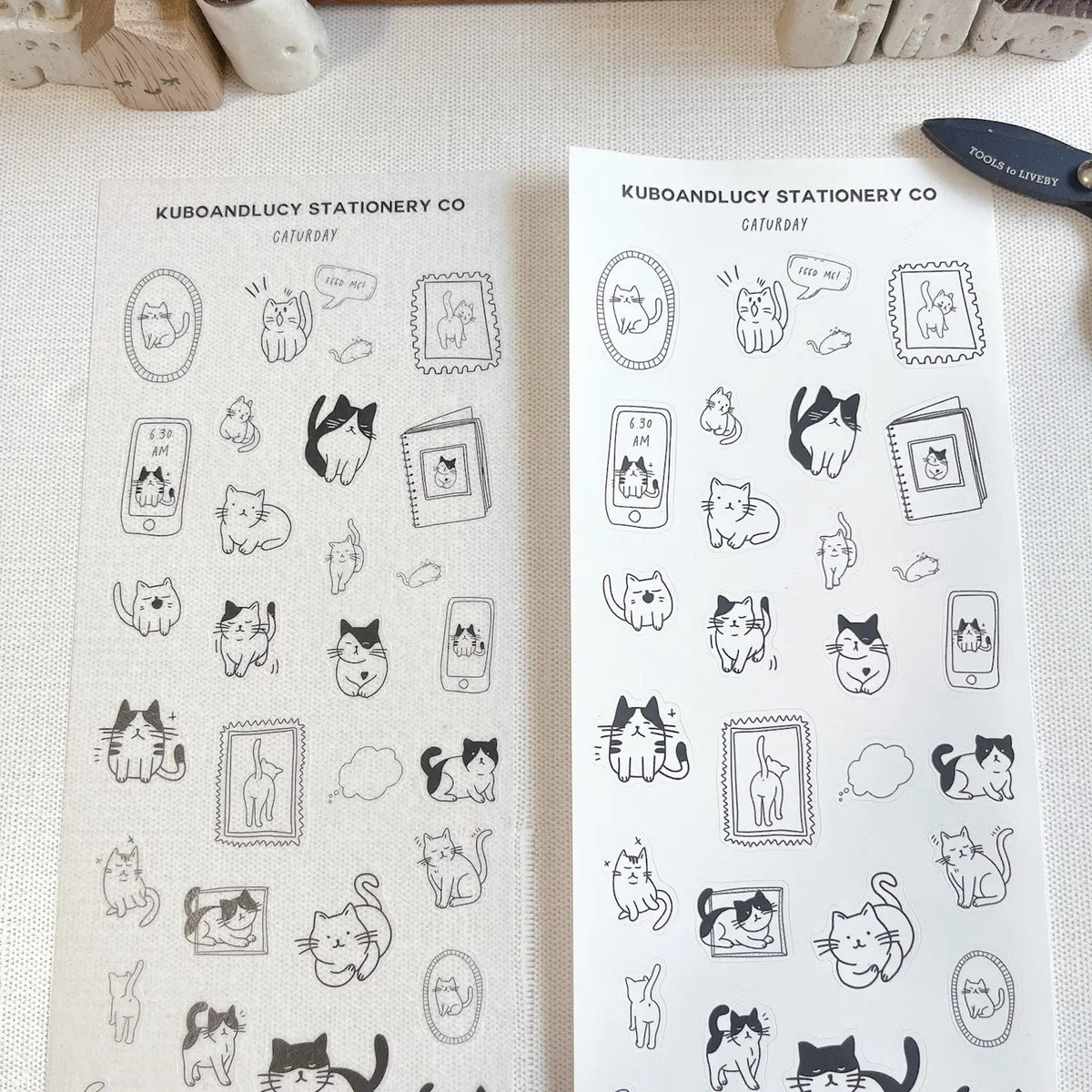 Kuboandlucy Stationery Co. Caturday Stickers