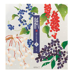 Midori Letter Pad - Four Designs Winter Fruit 000