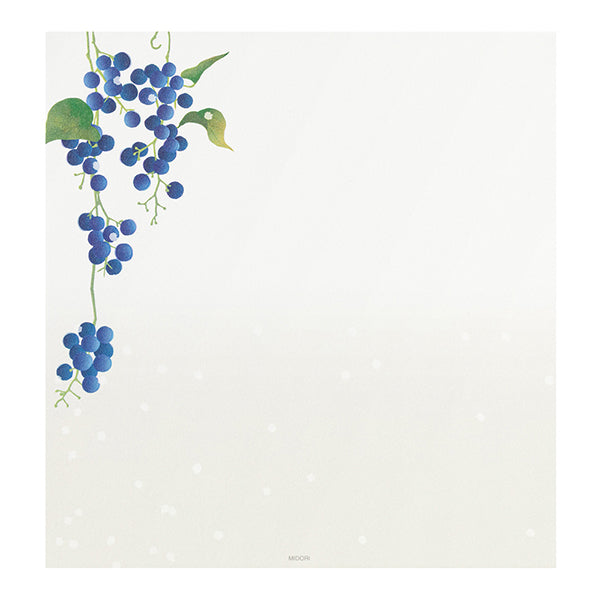 Midori Letter Pad 000 Four Designs Winter Fruit