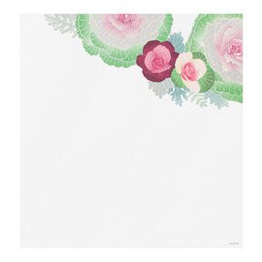 Midori Letter Pad 004 Silk Printing Flowering Kale Wreath