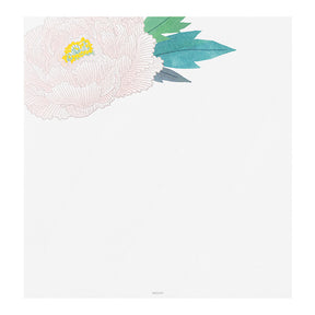 Midori Letter Pad 006 Silk Printing Winter Peony