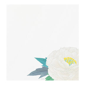 Midori Letter Pad 006 Silk Printing Winter Peony