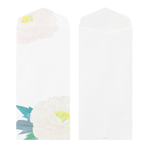 Midori Envelopes - Silk-printing Winter Peony 007