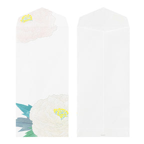 Midori Envelopes 007 Silk-printing Winter Peony