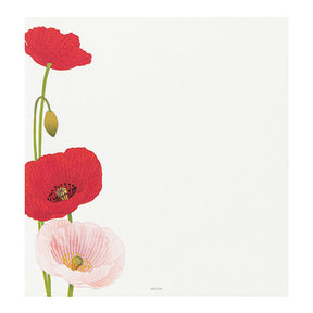 Midori Letter Pad 017 Four Designs Poppy