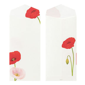 Midori Envelopes 018 Four Designs Poppy
