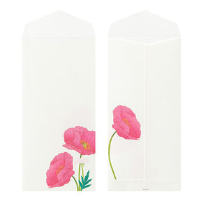 Midori Envelopes 018 Four Designs Poppy
