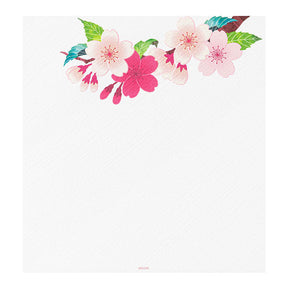 Midori Letter Pad 021 Silk Printing Cherry Blossom