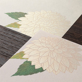 Midori Letter Pad - Silk Printing Dahlia 037