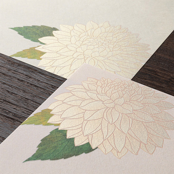 Midori Letter Pad - Silk Printing Dahlia 037