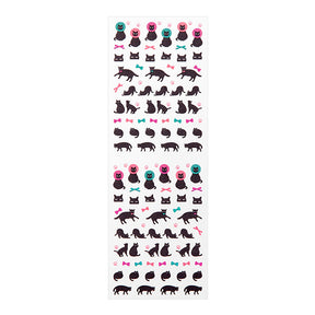 Midori Notebook Stickers - Black Cat