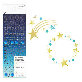 Midori Notebook Stickers - Starry Sky