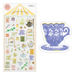 Midori Planner Stickers- Marche Tea Pattern