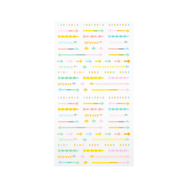 Midori Notebook Stickers - Plan Arrow Pastel Pattern