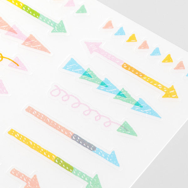 Midori Notebook Stickers - Plan Arrow Pastel Pattern