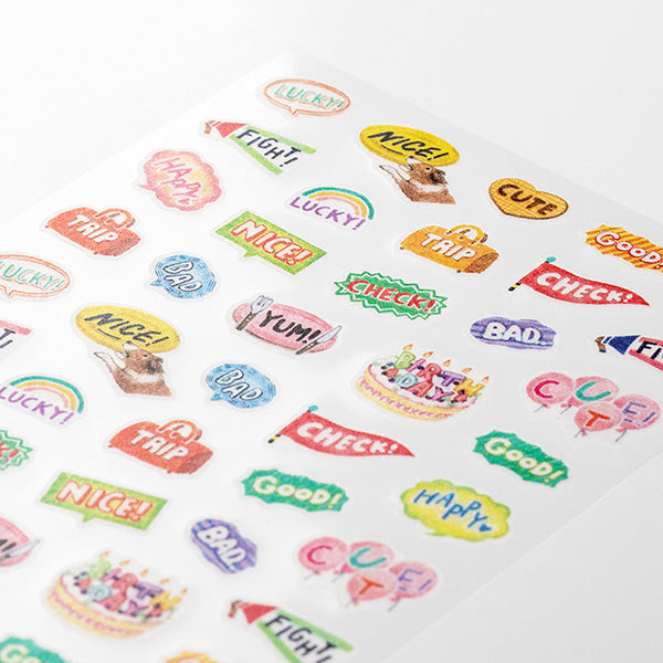 Midori Planner/Diary Stickers - Daily Records Words