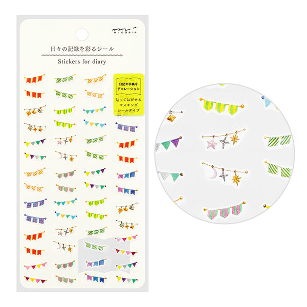 Midori Planner Stickers - Daily Records Garlands