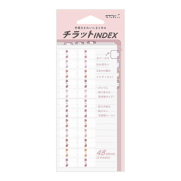 Midori Index Label- Chiratto Number