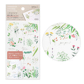 Midori Transfer Stationery Stickers - Flowering Plants