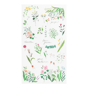 Midori Transfer Stationery Stickers - Flowering Plants