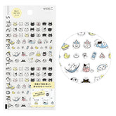 Midori Notebook Stickers - Pictograph Cat