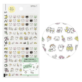 Midori Notebook Stickers - Emoji Bear