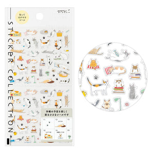 Midori Notebook Stickers - Cat Small